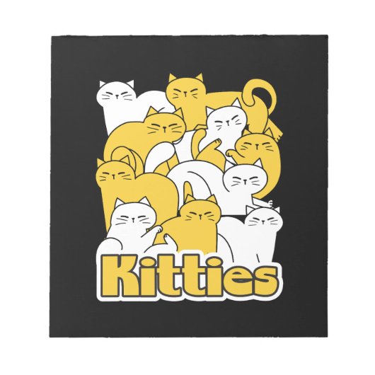 Bloc-note Chubby Kitties Design - Cat Art adorable (Devant)