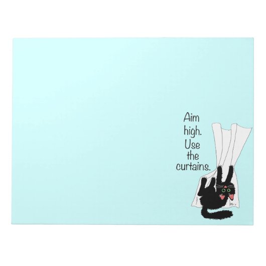 Bloc-note Cible Haut. Utilisez les rideaux. (Devant)