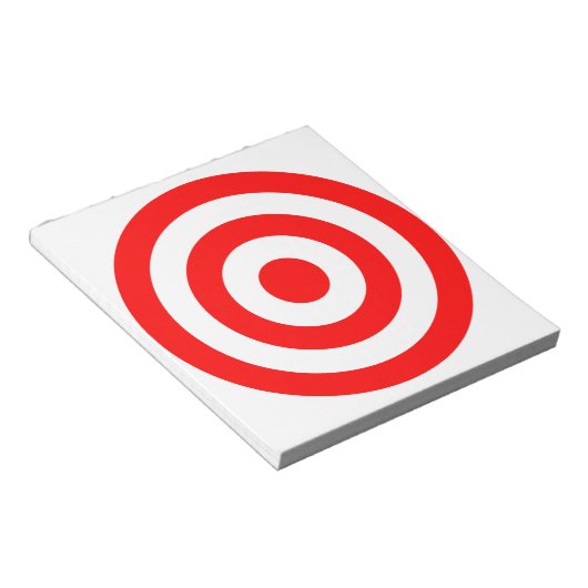 Bloc-note Cible rouge Bullseye (Incliné)