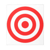 Bloc-note Cible rouge Bullseye (Devant)