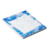 Bloc-note Ciel bleu avec nuages blancs + couleurs saturées (Incliné)