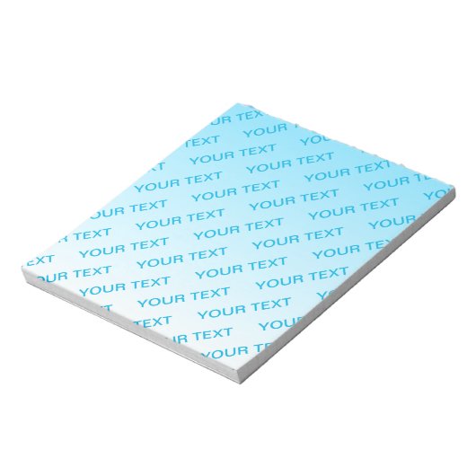 Bloc-note Ciel bleu (couleur changeable) Motif Ombre et text (Tourné)