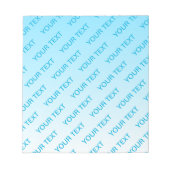 Bloc-note Ciel bleu (couleur changeable) Motif Ombre et text (Devant)