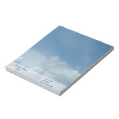 Bloc-note ciel bleu et nuages blancs (Tourné)