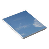 Bloc-note ciel bleu foncé nuages blancs (Incliné)