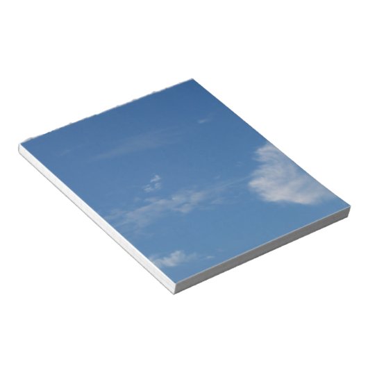 Bloc-note ciel bleu foncé nuages blancs (Incliné)
