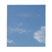 Bloc-note ciel bleu foncé nuages blancs (Devant)