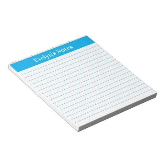 Bloc-note Ciel bleu moderne Script grand format (Incliné)