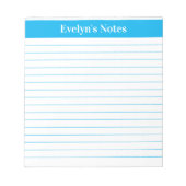Bloc-note Ciel bleu moderne Script grand format (Devant)
