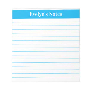 Bloc-note Ciel bleu moderne Script grand format