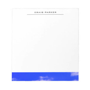 Bloc-note Ciel Bleu Professionnel Simple Minimaliste