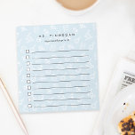 Bloc-note Ciel | Liste de tâches des enseignants en sciences<br><div class="desc">Wouah l'enseignant préféré de votre enfant pendant les vacances ou la semaine d'appréciation de l'enseignant avec ce bloc-notes personnalisé à faire cool avec un thème scientifique motif de microscopes, beakers, atomes, et des livres sur un arrière - plan pastel bleu ciel. Personnalisez avec le nom de votre professeur de sciences...</div>