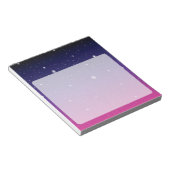 Bloc-note Ciel nocturne étoilé violet foncé (Incliné)