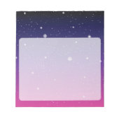 Bloc-note Ciel nocturne étoilé violet foncé (Devant)