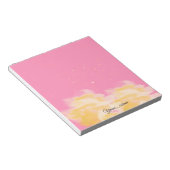 Bloc-note Ciel Rose Doux | Écriture de Nuages Esthétique (Incliné)