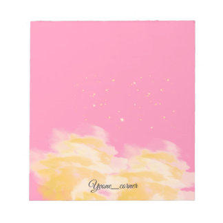 Bloc-note Ciel Rose Doux | Écriture de Nuages Esthétique