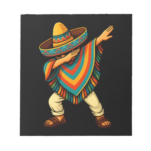Bloc-note Cinco de Mayo Dabbing Mexicain Poncho (Devant)