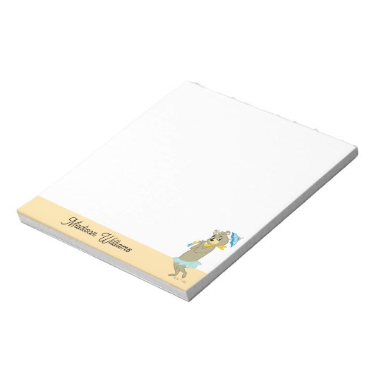 Bloc-note Cindy Bear tenant le parasol (Tourné)