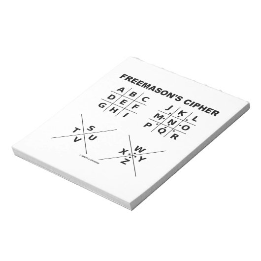 Bloc-note Cipher de Freemason (Cryptographie) (Tourné)