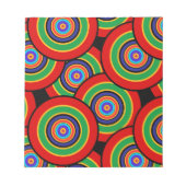 Bloc-note Circles and rings retro (Devant)