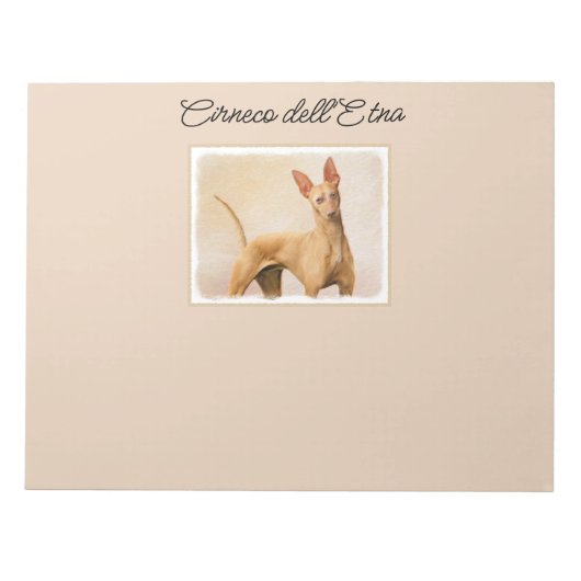 Bloc-note Cirneco dell’Etna Peinture - Cute Original Chien A (Devant)
