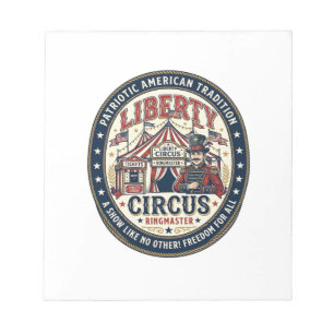 Bloc-note Cirque de la Liberté Patriotique Patriotique Cirqu
