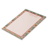 Bloc-note Citation d'amitié pour le jardin de fleurs rouges  (Incliné)