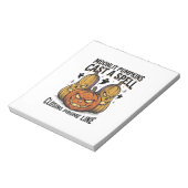 Bloc-note Citation de citrouille d'Halloween Jack O Lantern  (Tourné)