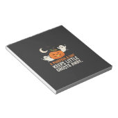 Bloc-note Citation de citrouille fantôme Halloween Design_1 (Incliné)