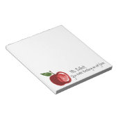 Bloc-note Citation de l'enseignant avec Apple Personnalisé 5 (Incliné)