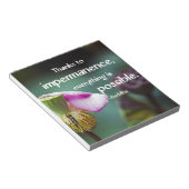 Bloc-note Citation de Lotus/Impermanence-Bouddha pour l'ense (Incliné)