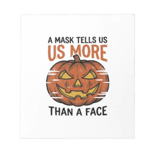 Bloc-note Citation de Masque d'Halloween T-Shirt Vintage Vis