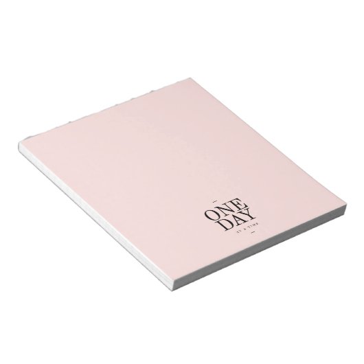 Bloc-note Citation de persévérance d'un jour cadeau rose (Incliné)