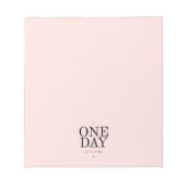 Bloc-note Citation de persévérance d'un jour cadeau rose (Devant)