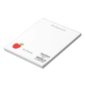 Bloc-note Citation de pomme rouge et votre professeur de tex (Tourné)