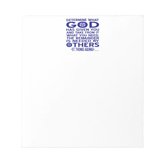 Bloc-note Citation de Saint Thomas d'Aquin (Devant)