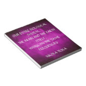 Bloc-note Citation de Tesla sur le violet (Incliné)