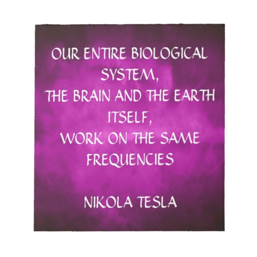 Bloc-note Citation de Tesla sur le violet (Devant)