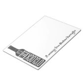 Bloc-note Citation de vin de texte personnalisé (Incliné)