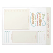 Bloc-note Citation du planificateur quotidien Objectifs Note (Devant)