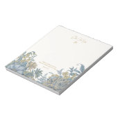 Bloc-note Citation florale élégante Citation chic bleu (Tourné)