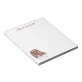 Bloc-note Citation Humour sarcastique Aquarelle Chouette cro (Incliné)