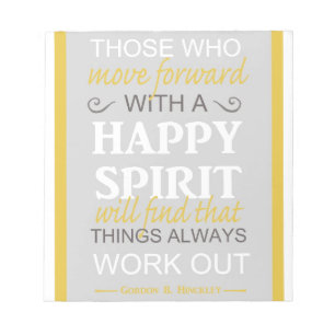 Bloc-note citation inspirante de gordon b hinckley lds