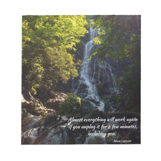 Bloc-note citation inspirante - photo nature - (Devant)