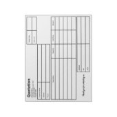 Bloc-note Citation Modèle d'entreprise simple noir et blanc (Tourné)