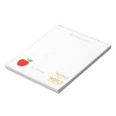 Bloc-note Citation or pomme rouge et votre professeur de tex (Tourné)