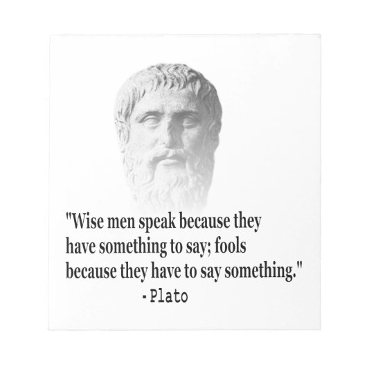 Bloc-note Citation Par Platon (Devant)
