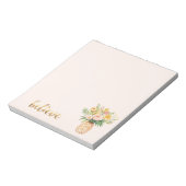Bloc-note Citation Tropicale de Pineapple Florale Or Croire (Tourné)