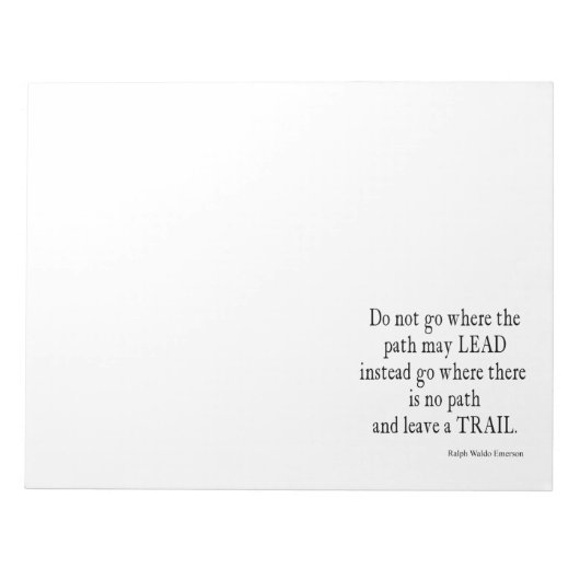 Bloc-note Citation vintage Emerson Inspirational Leadership (Devant)