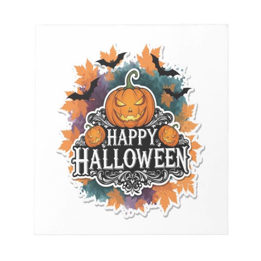 Bloc-note Citations drôles et effrayantes Halloween Joyeux (Devant)